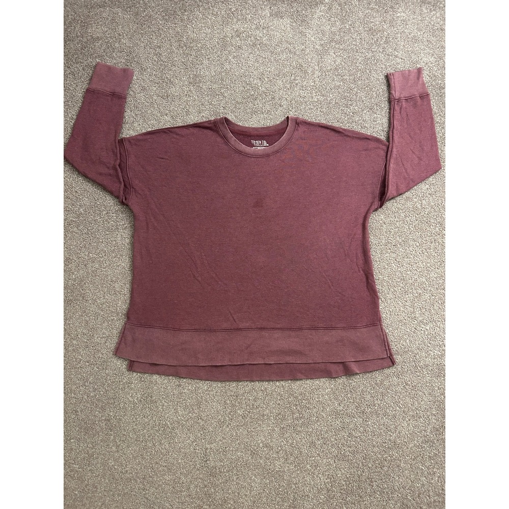 Time and Tru Sweatshirt Womens XL Mauve Excellent High Low Hem Crewneck